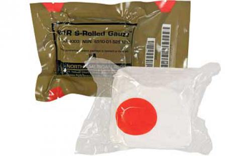 North American Rescue S-Rolled Gauze, 4.5 x 4.1 yd 30-0003