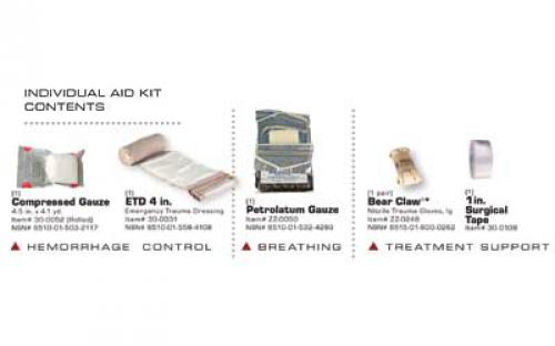 North American Rescue Individual Aid Kit, Medical Kit 85-0404