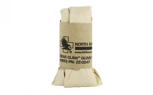 North American Rescue Bear Claw Nitrile Gloves, Medium, 25 Pair Package, Sand Color ZZ-0247