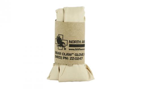North American Rescue Bear Claw Nitrile Gloves, Large, 25 Pair Package, Sand Color ZZ-0248