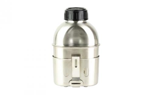 Pathfinder Canteen Cooking Set, 39oz Wide-mouth Stainless Steel Canteen, 25oz Stainless Steel Nesting Cup, Stainless Steel Canteen Nesting Stove, Pathfinder Canteen Cup Lid PFCCS-101