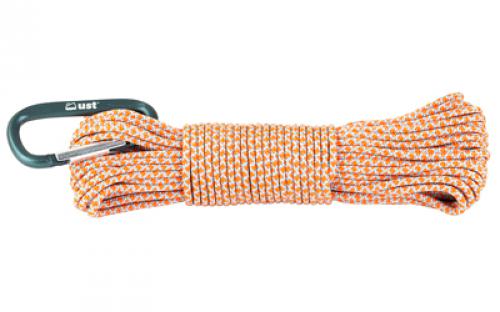 UST - Ultimate Survival Technologies Para 325 Utility Cord, 50 Foot, 100% Nylon, Includes Carabiner, Orange 1149168
