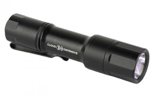 Cloud Defensive MCH, Mission Configurable Handheld, High Candela, Flashlight, Accepts 18650 and CR123A Batteries, 1100 Lumens, Single Output, Aluminum, Anodized Finish, Black, Includes 18650 Battery, Charging and Pocket Clip MCH 2.0-HC-DF-P-650 BLK