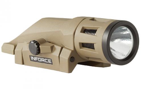 INFORCE WML-Weapon Mounted Light, Multifunction Weaponlight, Gen 2, Fits Picatinny, Flat Dark Earth, 400 Lumen for 1.5 Hours, White LED, Constant/Momentary/Strobe, Ability to Switch Between Momentary Only to Full Function Modes IF71002DE