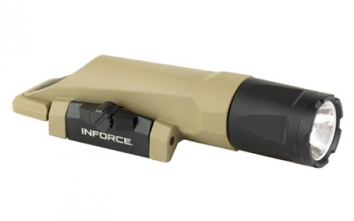INFORCE WMLx, Weaponlight, Gen 3, Fits Picatinny, White/Infrared, Flat Dark Earth, 1100 Lumen for 2 Hours, White LED, Secondary IR LED 400mW for 4 Hours, Primary White Light, Constant/Momentary/Strobe IF71014DE