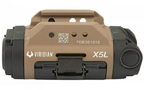 Viridian Weapon Technologies X5L Gen 3 Universal Mount Green Laser With Tactical Light (500 Lumens) Featuring INSTANT-ON, Removable Rechargeable Battery, Flat Dark Earth Finish 930-0016