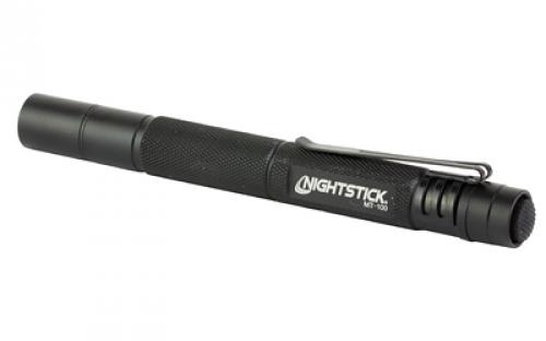 Nightstick MT-100, Mini-Tac Flashlight, 130 Lumens,484 Candela, Black, 1.5 Hours of Runtime, IP-X4 Water-Resistant MT-100