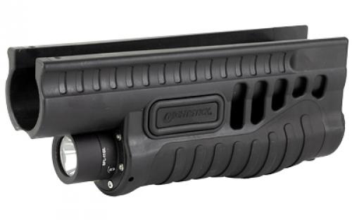 Nightstick SFL-11GL, Nightstick Flashlight/Laser Combo, Green Laser, Fits Mossberg 500/590/Shockwave, Black, Includes 2 CR123A SFL-11GL