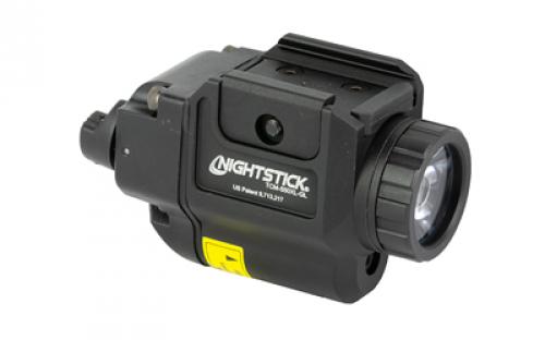 Nightstick TCM-550XL-GL, Compact Weapon-Mounted Light w/Green Laser, 550 Lumens, 4,612 Candela, Black, 2.5 Hours of Runtime, IP-X7 Waterproof TCM-550XL-GL
