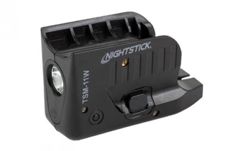 Nightstick TSM-11W, Subcompact Tactical Weapon-Mounted Light, Fits Glock 42/43/43X/48, 150 Lumens, Black, Rechargeable Battery TSM-11W