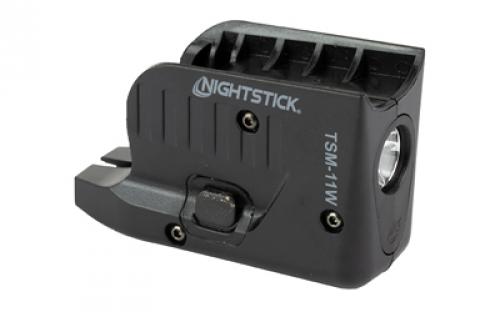 Nightstick TSM-11W, Subcompact Tactical Weapon-Mounted Light, Fits Glock 42/43/43X/48, 150 Lumens, Black, Rechargeable Battery TSM-11W