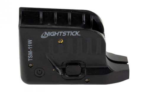 Nightstick TSM-11W, Subcompact Tactical Weapon-Mounted Light, Fits Glock 42/43/43X/48, 150 Lumens, Black, Rechargeable Battery TSM-11W