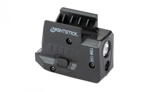 Nightstick TSM-13G, Subcompact Tactical Weapon-Mounted Light w/Green Laser, Fits Sig Sauer P365, 150 Lumens, 2,700 Candela, Black, .75 Hours of Runtime, IP-X4 Water-Resistant, Rechargeable Battery TSM-13G