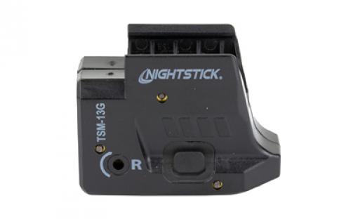 Nightstick TSM-13G, Subcompact Tactical Weapon-Mounted Light w/Green Laser, Fits Sig Sauer P365, 150 Lumens, 2,700 Candela, Black, .75 Hours of Runtime, IP-X4 Water-Resistant, Rechargeable Battery TSM-13G