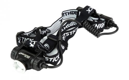 Nightstick USB-4708B, Adjustable Beam Headlamp, 1,100 Lumens, 11,108 Candela, Black, 2.25 Hours of Runtime, IP-X7 Waterproof, Rechargeable USB-4708B