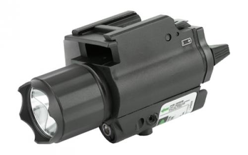 NCSTAR 200 Lumen Cree LED Flashlight and Laser with Quick Release Mount, Fits Weaver/Picatinny Rails, Ambidextrous Momentary or Constant-On Switch AQPFLSG
