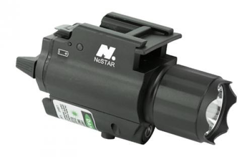 NCSTAR 200 Lumen Cree LED Flashlight and Laser with Quick Release Mount, Fits Weaver/Picatinny Rails, Ambidextrous Momentary or Constant-On Switch AQPFLSG