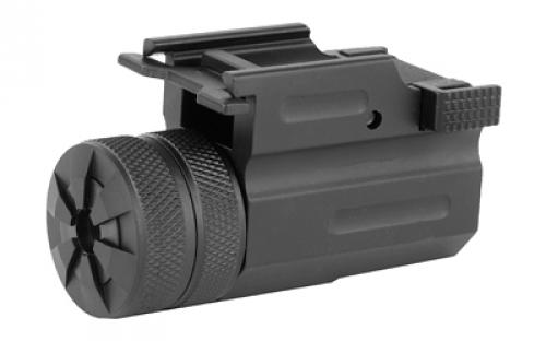 NCSTAR Compact Green Laser with QR Weaver Mount, Fits Weaver Style Rail, Black, Ambidextrous Sliding On/Off Switch AQPTLMG