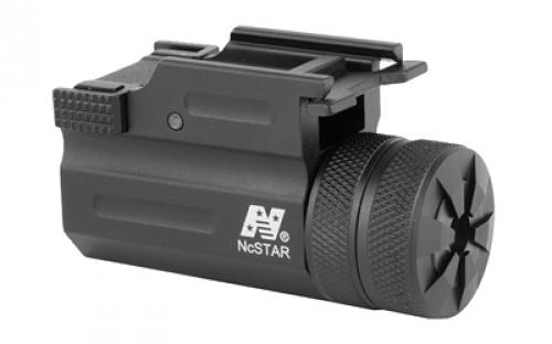 NCSTAR Compact Green Laser with QR Weaver Mount, Fits Weaver Style Rail, Black, Ambidextrous Sliding On/Off Switch AQPTLMG