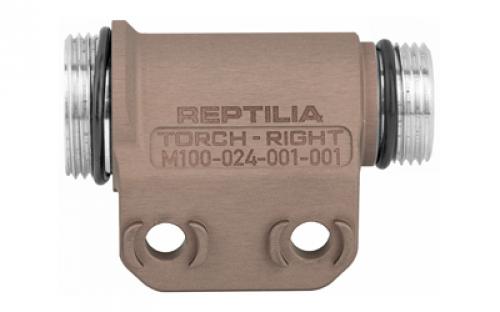 Reptilia Torch, Fits SureFire M300 Scout Bezels and Tail Caps, Right Side Mount, M-Lok Mounting Hardware Included, Tobacco, Anodized 100-058