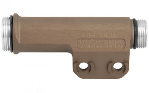 Reptilia Torch, Fits SureFire M600 Scout Bezels and Tail Caps, Right Side Mount, M-Lok Mounting Hardware Included, Tobacco, Anodized 100-106
