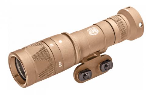 Surefire M340V Scout Pro Flashlight, LED, 250 Lumens White Light/100mW of IR, Tan Finish, 1913 Picatinny Mount installed, MLOK Mount included, Z68 On/Off Tailcap M340V-TN-PRO