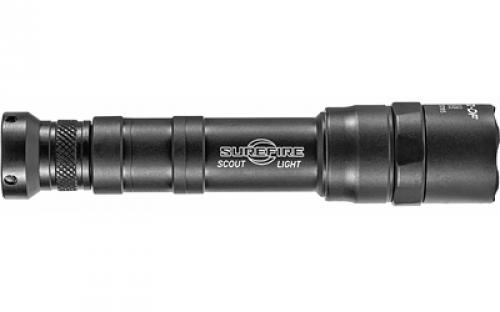 Surefire 1640DF Scout Pro Flashlight, LED, 1500 Lumens, Black, 1913 Picatinny Mount installed, MLOK Mount included, Z68 On/Off Tailcap, SF18650B Micro-USB Rechargeable Battery Included M640DF-BK-PRO