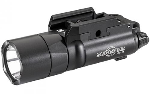 Surefire X300 Turbo, Weaponlight, White LED, 650 Lumens, 66,000 Candela, Fits Picatinny and Universal, Thumbscrew Attachment, For Pistols, Matte Finish, Black, 2x CR123 Batteries Included X300T-B