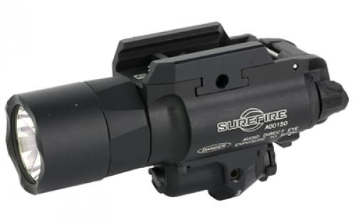 Surefire X400 Turbo, Weaponlight w/Laser, Fits Pistol and Picatinny, 650 Lumens, 66,000 Candela, Green Laser, Matte Finish, Black X400T-A-GN
