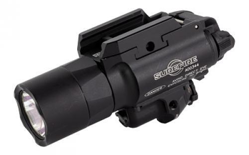 Surefire X400 Turbo, Weaponlight w/Laser, Fits Pistol and Picatinny, 650 Lumens, 66,000 Candela, Red Laser, Matte Finish, Black X400T-A-RD