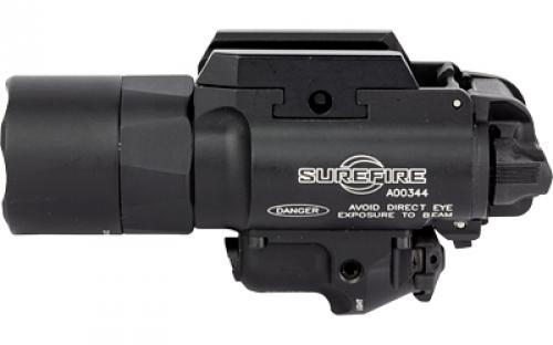 Surefire X400 Turbo, Weaponlight w/Laser, Fits Pistol and Picatinny, 650 Lumens, 66,000 Candela, Red Laser, Matte Finish, Black X400T-A-RD