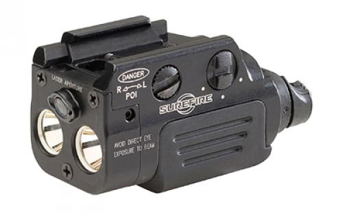 Surefire XR2-A-RD, Rechargeable Weaponlight w/Laser, Fits Pistol and Picatinny Rails, 600 Lumens, Red Laser, Anodized Finish, Black XR2-A-RD