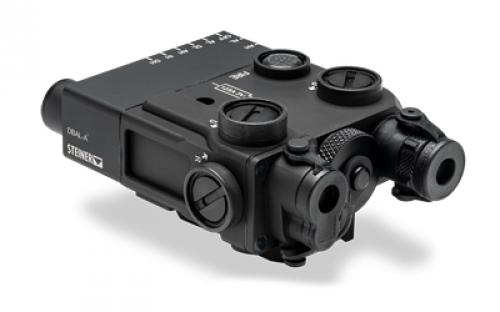 Steiner DBAL-A3, Tac Light w/laser, Fits Picatinny, Green and IR Laser, IR LED Illuminator, Black 9008