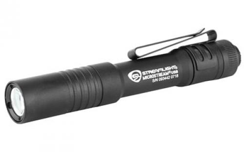 Streamlight Microstream, Flashlight, 250 Lumens, USB Charging Cord, Black 66601