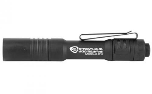 Streamlight Microstream, Flashlight, 250 Lumens, USB Charging Cord, Black 66601