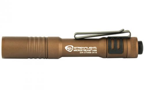 Streamlight Microstream, Flashlight, 250 Lumens, USB Charging Cord, Coyote Brown 66608