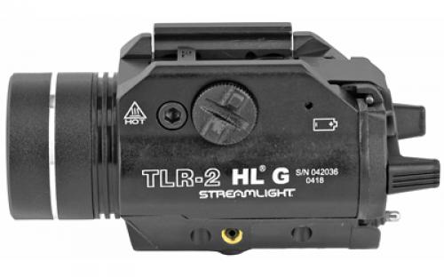 Streamlight TLR-2 HLG Tac Light w/laser, Black Finish, Includes Rail Locating Keys for Glock style, 1913 Picatinny, S&W 99/TSW, and Beretta 92, 1000 Lumens 69265