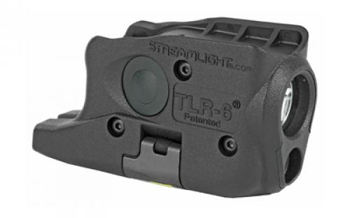 Streamlight TLR-6, Tac Light w/laser, For Glock 26/27, White LED and Red Laser, 100 Lumens, Includes 2 CR 1/3N Lithium Batteries, Black Finish 69272