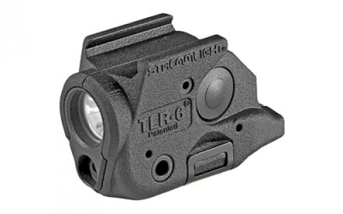 Streamlight TLR-6, Tac Light with Laser, For Springfield Hellcat, Black, C4 LED, 100 Lumens, Red Laser, 2x CR1/3 N Lithium Batteries 69287