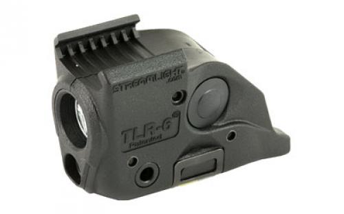 Streamlight TLR-6, Tac Light w/laser, S&W M&P With Rail, White LED and Red Laser, 100 Lumens, Includes 2 CR 1/3N Lithium Batteries, Black 69293