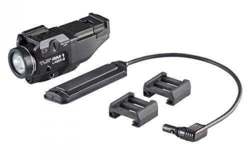 Streamlight Streamlight TLR RM 1 Laser G, Weaponlight, White LED with Green laser, 500 Lumens, Anodized Finish, Black, Includes Remote Switch and 1 CR123 69443