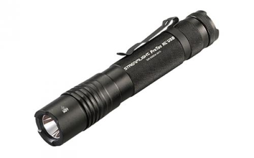 Streamlight Pro Tac HL USB, Rechargeable Light, C4 LED, 1,000 Lumens, TEN-TAP Programming, 1x 18650/2x CR123/1x 74175 Battery, Includes USB Charging Cord, Nylon Holster, Black 88052