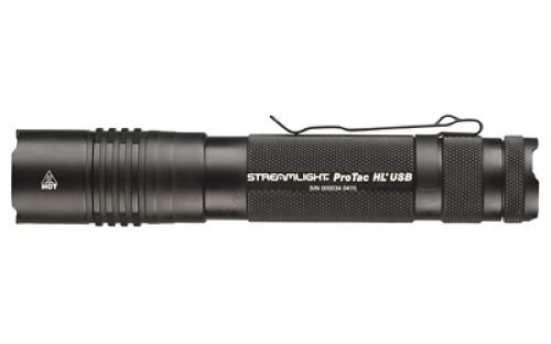 Streamlight Pro Tac HL USB, Rechargeable Light, C4 LED, 1,000 Lumens, TEN-TAP Programming, 1x 18650/2x CR123/1x 74175 Battery, Includes USB Charging Cord, Nylon Holster, Black 88052