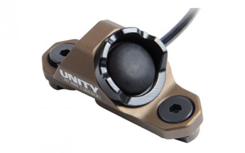 Unity Tactical Hot Button, Light Activation Switch, M-LOK, Compatible with Surefire Tailcaps, Anodized Finish, Flat Dark Earth HBM-SF