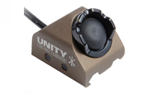 Unity Tactical Hot Button, Light Activation Switch, Picatinny, Compatible with MILSPEC Crane Laser Ports, Anodized Finish, Flat Dark Earth HBR-IF