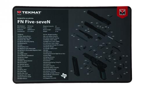 TekMat Cleaning Mat, Pistol Size, 11x17, For FN Five Seven, Black TEK-R17-FN-FV-SVN