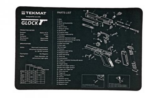 TekMat Pistol Mat For Glock, 11x17, Black, Includes Small Microfiber TekTowel, Packed in Tube TEK-R17-GLOCK