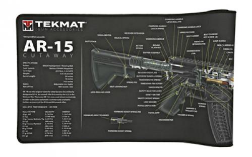 TekMat AR-15 Cutaway Ultra Premium Gun Cleaning Mat, Includes Small Microfiber TekTowel, Packed In Tube TEK-R44-AR15-CA