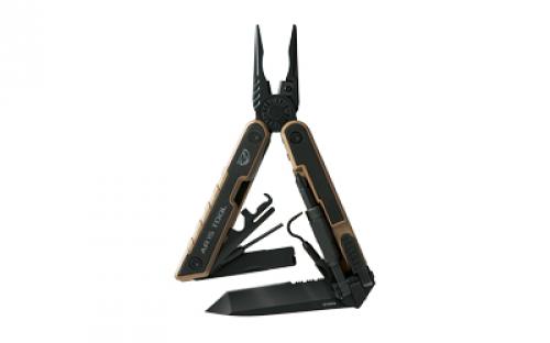 Real Avid AR15 Tool, Multi-Tool, Black/Tan Finish, Stainless Steel, Includes Tan Nylon Sheath AVAR15T