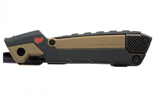 Real Avid Gun Tool Pro AR15, Multi-Tool, Optimized for the AR15, Flat Dark Earth/ Black Finish, Plain Edge Blade, Stainless Steel Construction, Includes FDE Nylon Sheath AVGTPROAR